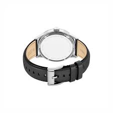Fossil Flynn Classic Roman Numeral Watch with Black  Leather Strap