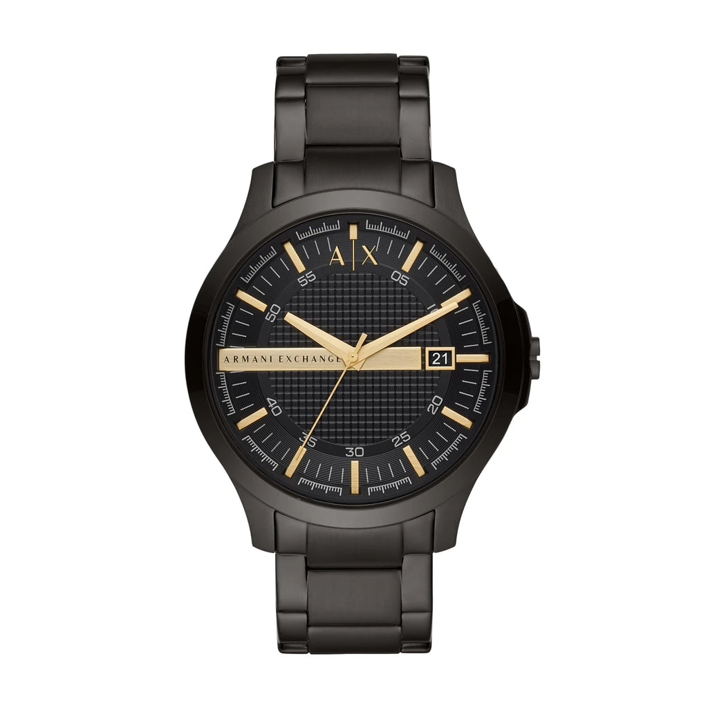 Armani Exchange Watch Stainless Steel, Color Black/Gold