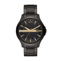 Armani Exchange Watch Stainless Steel, Color Black/Gold